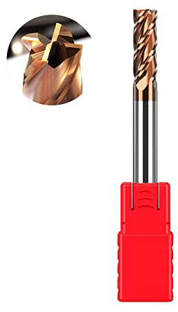 ASNOMY VHM Fresa de extremo de metal duro, revestimiento AlTiN 55 HRC, 4 cortes, taladro, fresado, acabado, inmersión, CNC, carburo de tungsteno (4 mm)