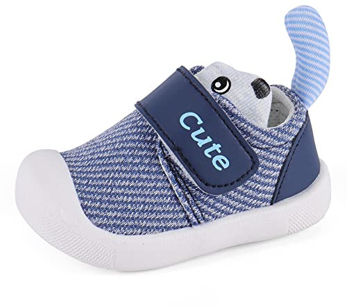 MK MATT KEELY Scarpe Neonato Scarpine Primi Passi Bambino Traspirante con Suole Gomma Antiscivolo,Marina,EU 20(CN 17)