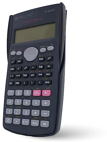 Calculadora científica, Calculadora Digital cientifica para Ingeniería, Escuela y Universidad, Pantalla 2 líneas, Compatible para Escuelas y Negocios - Ofituria (F-82MS)