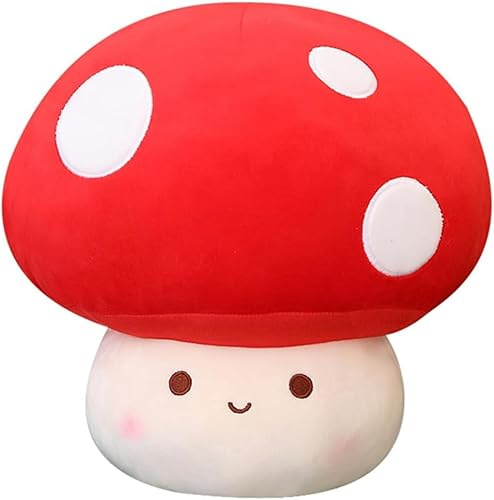 SNOWOLF 23 cm Fungo Peluche Giocattolo 3D Morbido Fungo Peluche Cuscino Kawaii Squishy Bambola Pieno Abbraccio Cuscino Regalo per Ragazze Bambini Donn