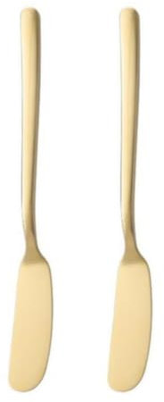 Kichvoe 2pièces Couteaux Acier Inoxydable Pour Fromage Et Beurre Épandeurs De Crème Confiture Ustensiles De Cuisine Pratiques Doré
