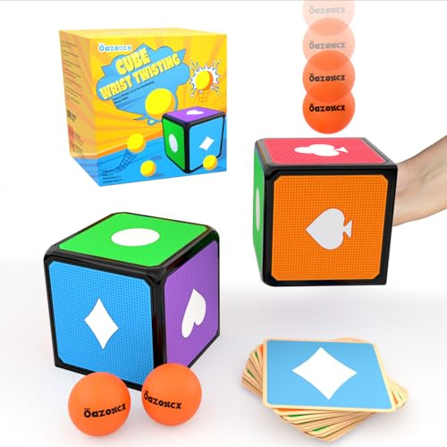 oazoxcx Cube Rebondissant à Torsion de Poignet – Jeu d’Adresse avec Balle pour Adultes et Adolescents, Anti-Stress pour Intérieur & Extérieur, Cadeau Garçon 12 Ans (Noir)