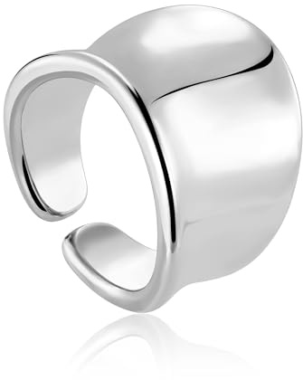 ALEXCRAFT Bague Infini Zircone 925 Argent, Réglable et Hypoallergénique - Cadeau Élégant pour Femme