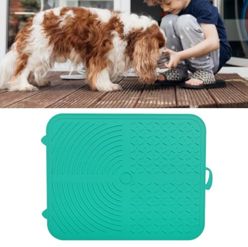 Generic Tappetino da Leccare per Cani, Sollievo dall'ansia Facile da Pulire Tappetino per Alimentazione Lenta per Animali Domestici Resistente Al Calore per Cuccioli (GREEN)
