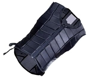 wueiooskj Gilet d'équitation Tendance, équipement de équestre avec Absorption des Chocs, Confort Optimal pour Adultes et Adolescents. Gilet d'équitation pour Femmes, Hommes, Noir, L
