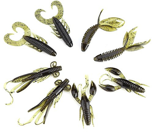 Generic 25 St Miljövänliga Räkor med Hög Seghet, Räkor för Realistiska Simaktiviteter, 3 Färger för Texas Rig, Silikonmaterial, 6,2 Cm, 6 Cm, 4,5, 5,8