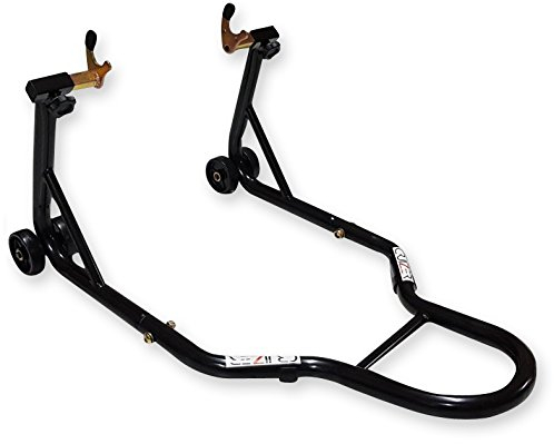 Cruizer Cavalletto Posteriore Alza Moto Attacchi a Forchetta Regolabile con 4 Ruote Sottostanti Barre Rinforzi Laterali con Portata Max 300 Kg