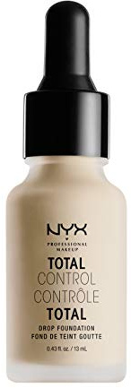 NYX Professional Makeup Total Control Drop Foundation, Precise Dosage, Buildable Coverage, Long Lasting, Vegan Formula, Matte Finish, Shade: Vanilla