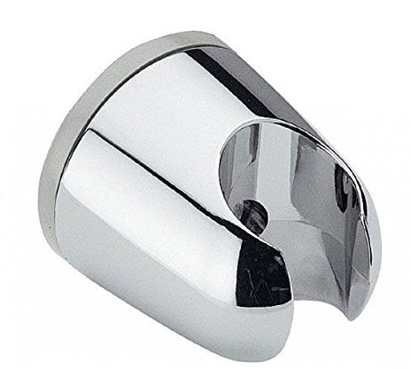 Brausehalter rund verchromt mit Schraube und Dübel für die Wand / Wandhalterung dür Handbrausen / Duschkopfhalterung / Halteklammer / Dusche