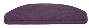 Stufenmatte Sunshine Lila 17 x 56 cm | Halbrund Stufenmatte aus Stoff für Innen mit Rutschfest | Selbstklebende und geräuschdämpfende Treppenverkleidung | Einfach zu verlegen