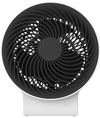 Boneco F100 Desk Fan Air Circulator, 3 Speeds, Adjustable Airflow, Fixed Height 20W Cooling Fan with Modern Design (Grey/White)