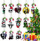 48Pcs Nightmare Before Christmas Ornaments, Halloween Jack Wooden Ornaments, Night Before Christmas Tree Party Supplies for Halloween Hanging Decor