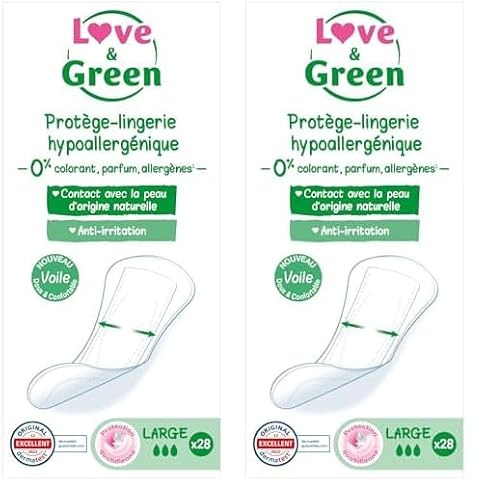 Love & Green Protège-slips Large x 28 (Lot de 2)