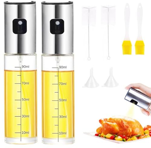 VINPAM Kraftstoff-Sprühtank für BBQ-Gewürzspray BBQ-Olivenöl-Glasflasche für Speiseöl und Sprühöl