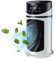 Veesper Portable AC 9.5'' Tower Fan 6 Speeds Portable Air Cooler with 300ML Water Tank Evaporative Cooling Quiet Bladeless Fan for Office Bathroom