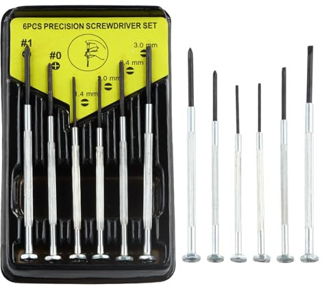Mini Tournevis, Jeu De Tournevis 6 Pièces, Kit de Réparation de Lunettes, Jeu de Tournevis De Précision, Outils de Précision pour Lunettes, Horlogers, Réparation de Précision