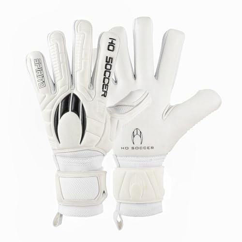 HO Soccer SPIRITO White Negative Guanti da Portiere, Unisex Adulto, Bianco, 9
