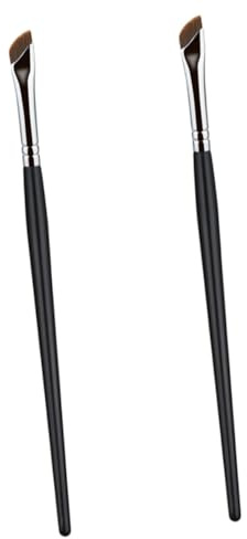 EPIGEIST 2 piezas Brochas Maquillaje Ojos Pincel Delineador Ángulo Inclinado Cepillo Cejas y Corrector Ergonómico para Aplicación Precisa y Profesional