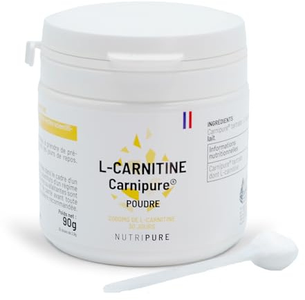 Nutripure | L-Carnitine Carnipure® 2000 mg | Forme Pure | Idéal avant l’entraînement | Poudre | Qualité Brevetée Carnipure® | Vegan, sans Gluten, Fabriqué en France | Énergie & métabolisme
