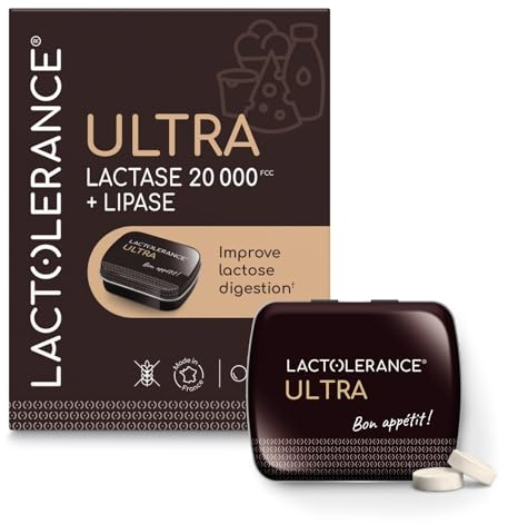LACTOLERANCE Ultra High Strength Lactase Tablets 20,000 FCC, 36 Chewable