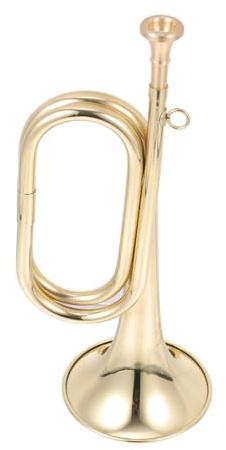 Toyvian Tromba in Ottone C Tuning per Studenti, Strumento Musicale per Principianti Ragazzi e Ragazze, Lucidatura Fine e Verniciatura Dorata, per Carnevale e Palcoscenico