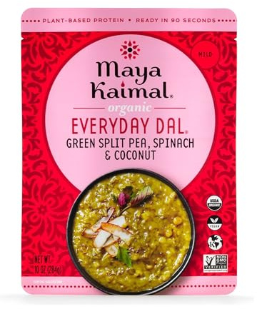 MAYA KAIMAL Organic Green Split Peas, Spinach & Coconut Everyday Dal, 10 OZ