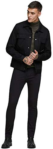 JACK & JONES Jjiglenn Jjoriginal Am 816 Noos, Jeans Hombre, Negro Black Denim, 34W / 30L