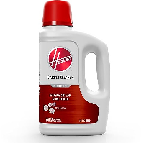 Hoover Renewal Carpet Cleaner Solution, 64 oz., Fresh Meadows Scent, Everyday Carpet Shampoo Solution, Removes Dirt and Grime from Carpet and Upholstery, Pair with Hoover Carpet Cleaner Machine