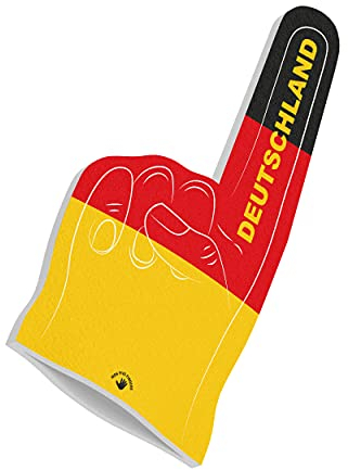 HIGH FIVE FINGERS Deutschland Fahne Weltmeisterschaft Europameisterschaft Flagge Fanartikel | Schaumstoff Hand für Spiele, Stadion, Events | One Size | 44 x 22 x 2,5 cm | Germany