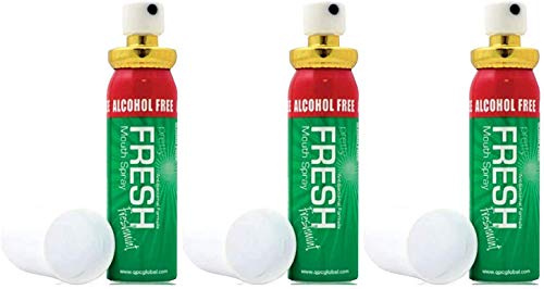 3 Pack of Pretty Fresh Instant Breath Freshener Mouth Spray Fresh Mint,Fights Bad Breath.