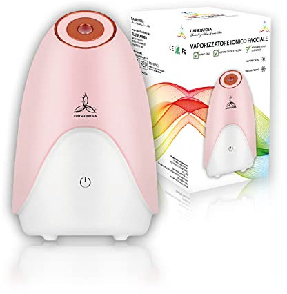 TUUSEQUIDEA Sauna Facciale Pulizia Viso con Vapore Caldo e Freddo, Vaporizzatore Ionico Facciale Professionale, Purifica Idrata e Nutre la Pelle, Aromaterapia Compatibile con Oli Essenziali