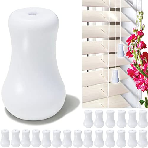 20pcs White Plastic Cord Tassel, Blind Pull Cord Knobs for Blinds or Shades