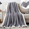 EAQ Sherpa Fleece Throw Blanket Fleece Blanket for Adults, Soft Thick Tleece Throw Blanket Fluffy Blanket Throw for Sofa, Bed and Couch (GREY, 150x200cm)
