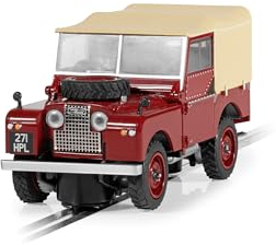 Scalextric Red C4493 Land Rover Series 1-Poppy Slot-Cars