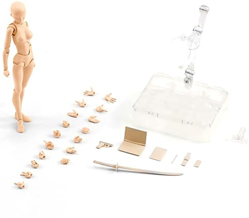 Action Figure Model – Sketching Action Figure Model Doll | Artisti Manichino Action Figure Disegno Modello | Disegno Bambola Modello Figura Modello con Base Supporto per Fotografia Puntelli e