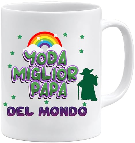 Jungle Mug Fars dag | YODA VÄRLDENS BÄSTA PAPPA | Presentidé för män | Födelsedag Pappa | Mugg Påvensdag Presentidéer | Fars fars presentidéer