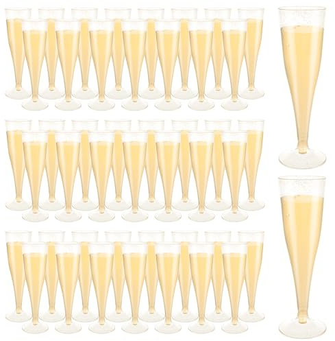 JMIATRY 100 bicchieri da spumante in plastica, riutilizzabili, 133 ml/4,5 OZ