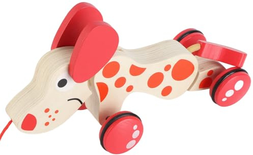 SUPYINI Giocattolo da traino, in legno, innocuo, ad alta durata, migliora l'equilibrio, puzzle per bambini piccoli che camminano (tipo 1)