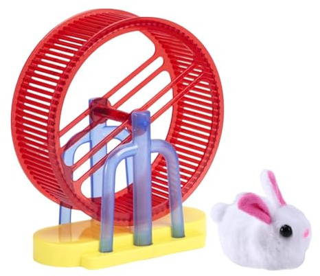 predolo Giocattolo elettronico per Animali Domestici con Ruota per Bambini, Tavolo da Gioco per Ragazzi e Ragazze, Forniture realistiche, Gioco Creativo, Coniglio Simulato