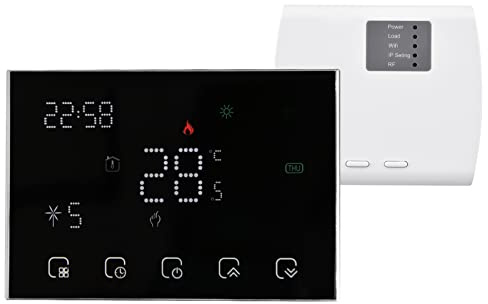 LUCKDANO Programmerbar Smart Digital Termostat med LED-pekskärm | WiFi-kompatibel Temperaturkontroll för Hem och Kontor | Röststyrd & Energieffektiv | Enkel Installation & (för elvärme med WiFi)