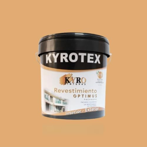 KYRO PINTURAS - Revestimiento de fachadas KYROTEX OPTIMUS 10 AÑOS, Pintura Carta de colores - 750ml (Salmón L-524)