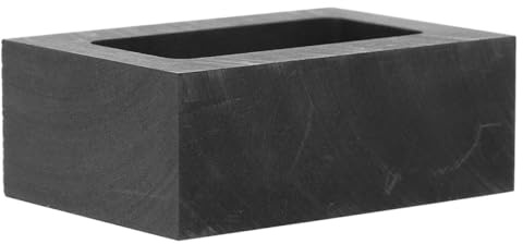 GARVALON Recipiente de Grafito Negro para Fundición de Metales y Aluminio Alta Conductividad Térmica y Molde Cuadrado para Industrias de Procesamiento Metalúrgico