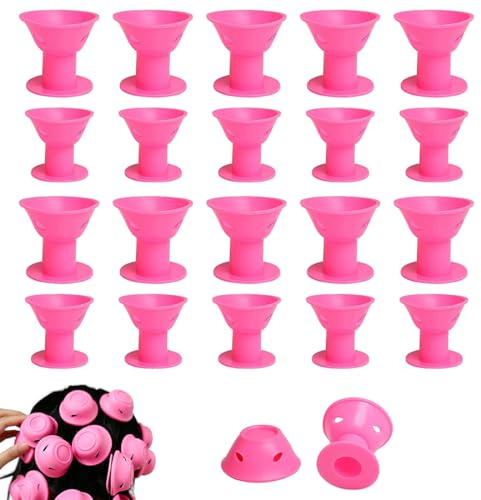HAPZUR 20 Bigodini in Silicone Morbidi per Dormire | Ricci Naturali, Senza Calore né Danni. Perfetti per Capelli Corti, Lunghi, Medi e creare Volume. Styling notturno, comodo e sicuro.