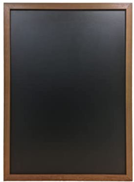 Ardoise murale cadre carré en bois couleur chêne dimensions 83 x 63 cm - Fabrication française