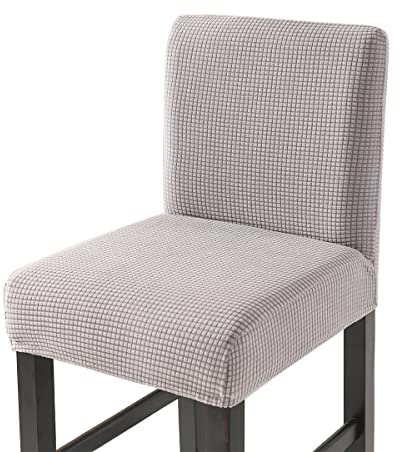 CHNSHOME Stolsöverdrag för pallstolar elastiska barstolsöverdrag med låg rygg stretch 4 st