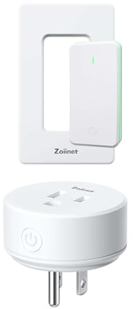 Zoiinet Smart Plug Switch, 2.4G WiFi Outlet Time Switch, Compatible with Alexa, Google Home, Smart Life & IFTTT APP, Voice Control & Timer, Buckle Design & Removable, No Hub Needed, Programmable