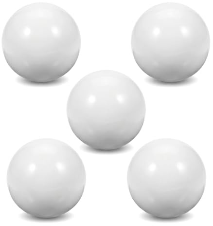 Toyvian 5Pcs Roulette Wheel Replacement Balls 12Mm Acrylic Roulette Game Beads for 8-12 Inch Wheels Elegant White Design