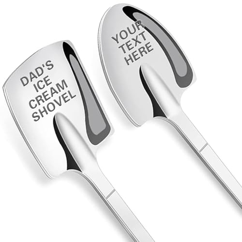 Customized Engraved Spoon Personalised Spoons Coffee Spoons Ice Cream Spoon Teaspoons Dessert Spoons Personalised Gifts for Fathers Day Anniversary Birthday Wedding Christmas