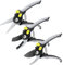Byhagern 3 Pack Secateurs Pruning Scissors, Gardening Pruning Shears with Stainless Steel Blades, Garden Secateurs, Garden Clippers, Garden Pruners for Trimming Plant, Branch and Cutting Flowers