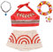Lito Angels Tankini Maillot de Bain Princesse 2 Piece avec Accessoires pour Bebe Fille Taille 6-12 Mois